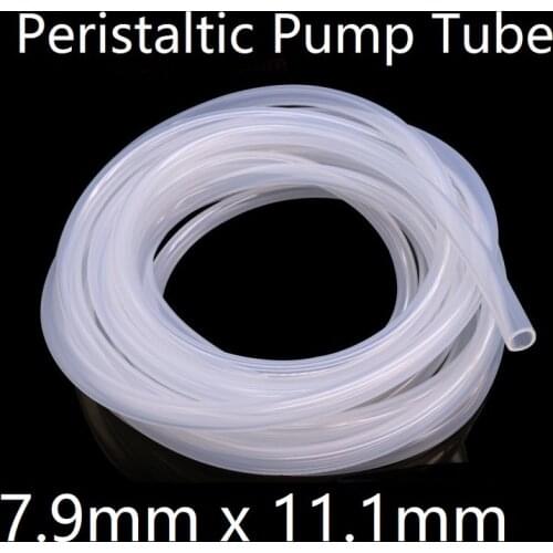 Peristaltic Pump Tube ID 7.9mm x 11.1mm OD Soft Silicone Hose Wall 1.6mm Flexible Drink Water Connect Pipe Nontoxic Transparent