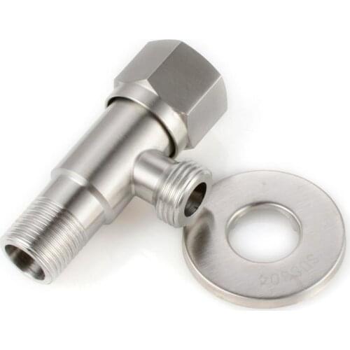 304 Stainless Steel Angled Valve Shower Head Toilet Faucet Stop Valve