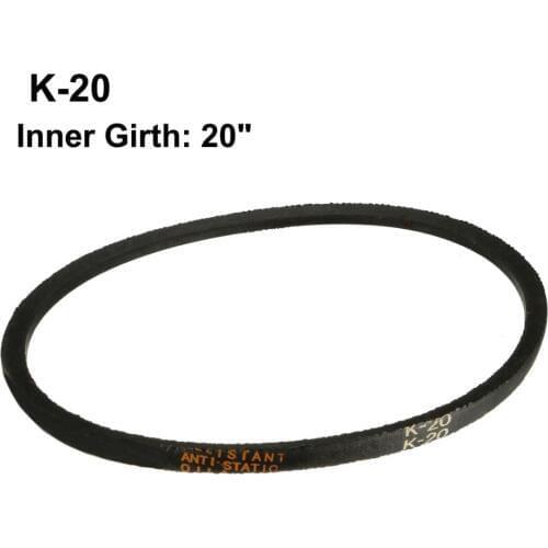 Uxcell New 8mmx6mm Inner Girth 20'' Rubber Transmission Belt Washing Machine Black Replacement Drive Belt Fit for Automobile