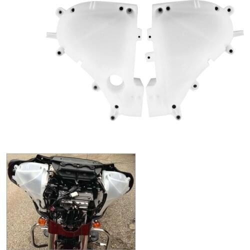 Motorcycle Inner Fairing Speakers Cover White L&R For Harley Touring Street Electra Glide Ultra Limited FLHT FLHX 2014-2018 17