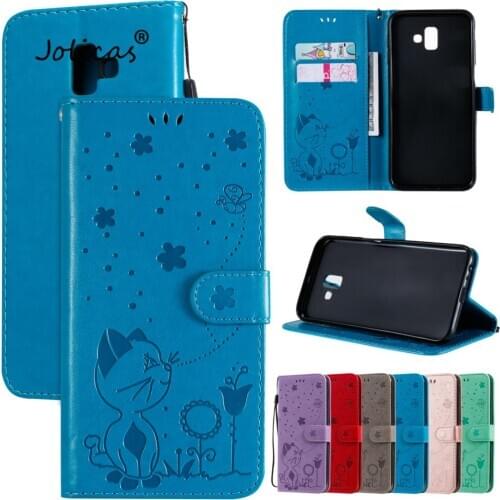 Bright PU Leather Wallet Phone Pouch For armor Samsung J610F Glossy Capa Silicon Cases sFor Positivo carcaso J6 Prime Plus Cover