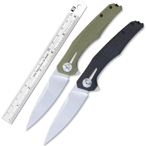 ZT0707 outdoor tactical pocket Folding Knife CPM-20CV Blade steel+linen Handle Wilderness hunting Survival multi-function knives