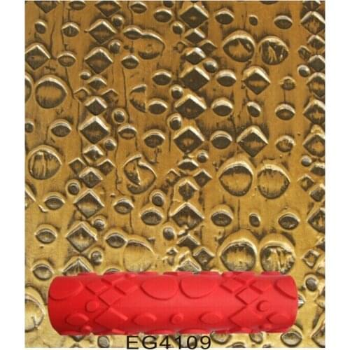 10 inch Paint Rubber Roller with Pattern Tools for Wall Painting Roller without Handle Texturized Rollers EG4109