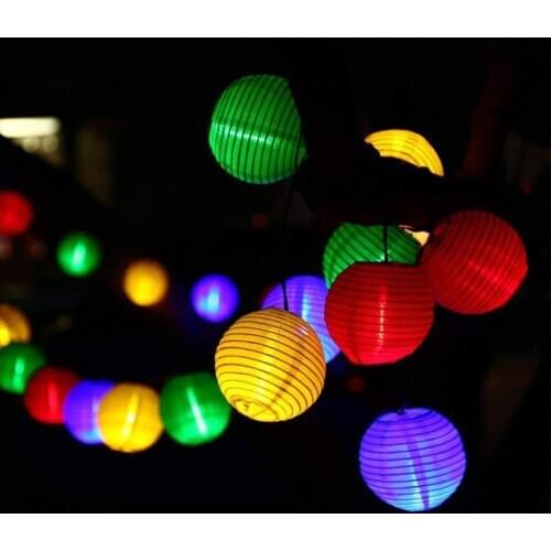 30Leds Fairy Lights 6M Holiday Lights Solar Led Light String Lantern With Solar Panel Waterproof Outdoor Garden Christmas Lamps