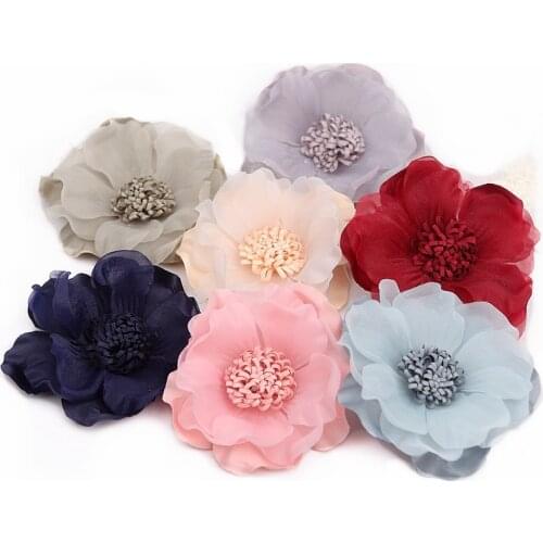 4PCS/Lot Hand Made Flowers Lace Fabric Lace Trimmings DIY Garment Sewing Supplies Fabrics Garment Accessories