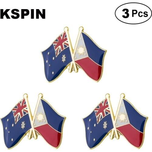 Australia Philippine Frendship Lapel Pin Brooches Pins Flag badge Brooch Badges