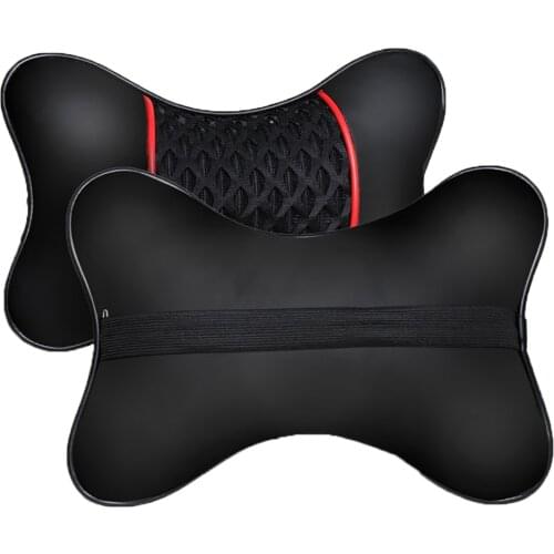 Leather Car Seat Neck Pillow Head Protector Safety Auto Headrest Support Backrest Cushion Pillows Neck Rest