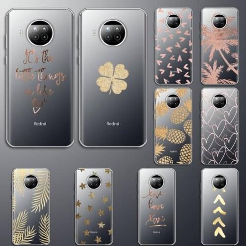 Pineapple gold fruit aesthetics love Phone Case Transparent for Xiaomi Redmi note 10 t 8 9 pro lite 11