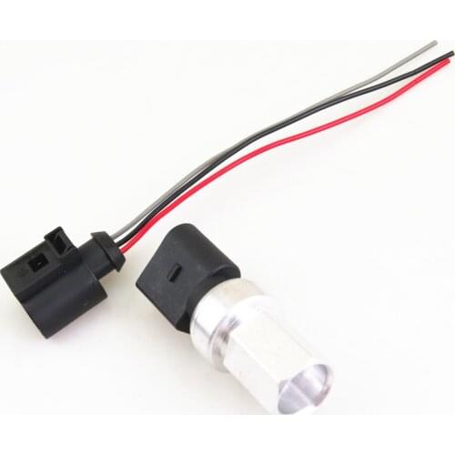 FHAWKEYEQ Air Conditioning Pipe Pressure Sensor Switch+Cable Harness Plug VW Jetta MK4 Golf MK5 Passat B5 B6 Touareg 1K0959126E