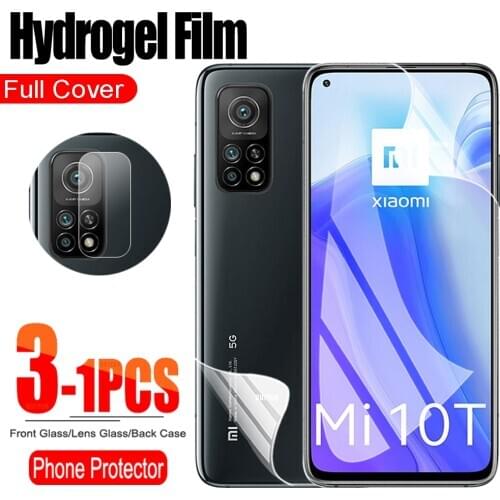 1-3Pcs Full Cover Screen Protector Front Back Hydrogel Film For Xiaomi Mi 10T 10TPro Camera Lens Film On For Xiami 10T Lite 5G
