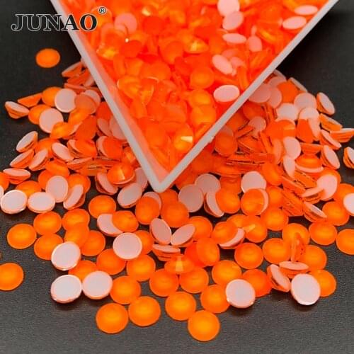 JUNAO ss6 ss8 ss10 ss12 ss16 ss20 Neon Hyacinth Color Nail Art Crystal Rhinestones Decorations Glitter Gems Non Hot Fix Stone