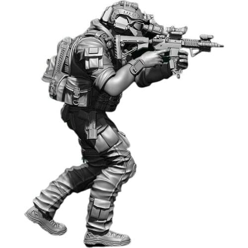 Us Navy Seals Soldier White Model Kit High Quality Epoxy Resin Home Craft Decor Assembly Self-assembled Warrior Figures 1/35 5cm