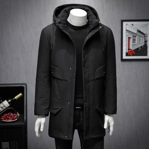 Oversized 7XL 8XL High Quality Hooded Winter Men Long Parka Jacket Thick Hat Coat Black Mans Clothes 9013
