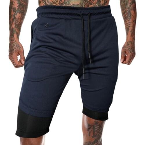 Mens Music Shorts 2 in 1 Running Shorts Security Pockets Shorts Quick Drying Sport Shorts Built-in Pockets Hips Zipper Pockets