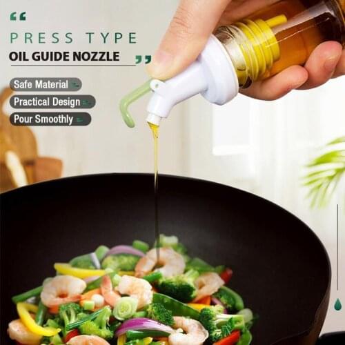 Oil Guide Nozzle Oil Drainer Seasoning Bottle Mouth Liquor Dispenser Nozzle Flip Top Oil Wine Vinegar Bottle Cap Stopper Pourer