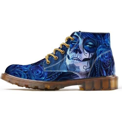 2019 New Style Womens Fashion Boots Unique Print Design Ankle Boots for Lady Fashion Sneakers Custom Canvas Shoes