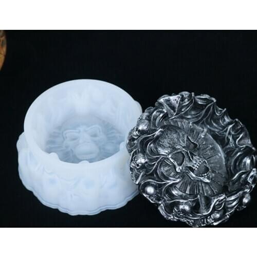 2020 New Cute DIY Resin Crystal Epoxy Ashtray Mold New Skull Ashtray Mold High Mirror Handmade Jewelry Making Accessories
