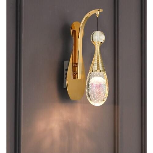 Novelty Jellyfish LED lights for room bubble crystal wall lighting bedroom porch light 110-240V LED Bar wall fixture Home decor