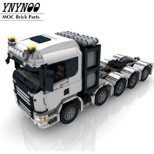 NEW Custom RC Scania 10x4 6 SLT Truck MOC - Custom Scania Ballast Platform Cars Model Building Blocks Bricks Kit Kids Toys Gifts