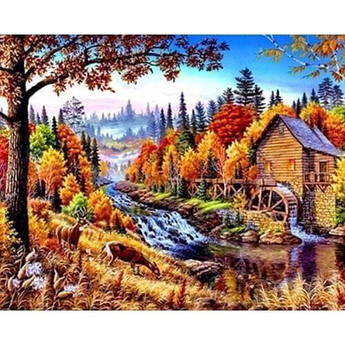 NEW Counted Cross Stitch Kits Needlework Embroidery - 14 ct Aida DMC Color DIY Arts Home Decor -Flowers Different 5