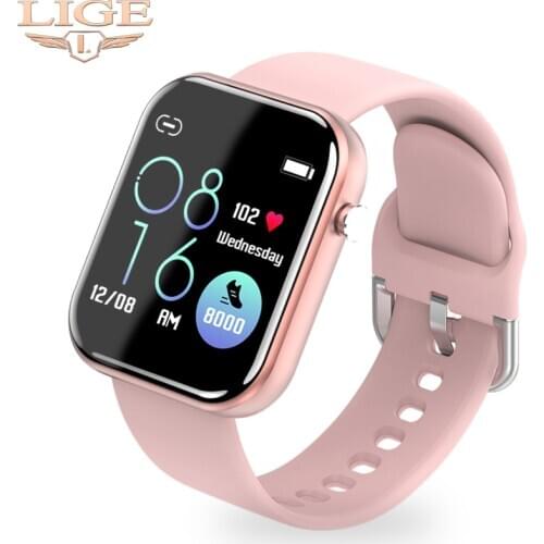 LIGE New Smart Watch Women Men Fitness Tracker Fashion Sports Watch For Android ios Heart Rate Blood Pressure Monitor Pedometer