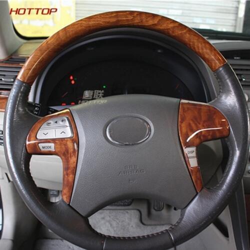 For toyota camry 2009-2011 steering wheel trim Interior trim sequins dashboard trim Interior decoration Mahogany ABS