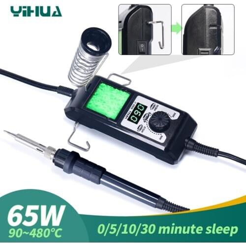 YIHUA 908D-II Temperature Adjustable Soldering Iron Station Removable Stand Portable Electronic Soldering Iron Free shippinG