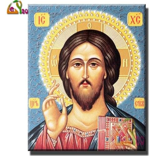 Full Drill Square Diamond Painting Russian Religion Icon Cross Stitch Diamond Embroidery Art Rhinestones Needlework Gift 5d Diy