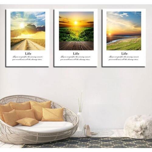 Spray Landscape Series Canvas Decoration For Home Paintings Photo Wall Art Pictures Posters and Prints Canvas Unframed