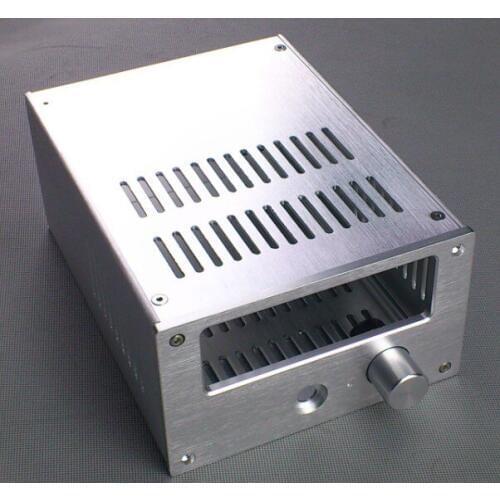 Silver all-aluminum tube amp preamp chassis / AMP shell DIY box (168 * 100 * 229mm)