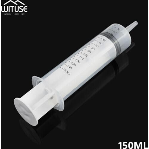150ML Syringe Reusable Large Hydroponics Nutrient Sterile Health Measuring Injector Tools Dog Cat Feeding Accessories