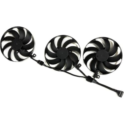 3pcs/Set 7Pin GPU Card Cooler Fans CF1010U12S T129215SU For ASUS TUF-RTX3060/3070/3080/3090 GAMING Cards Replace CF1010U12D