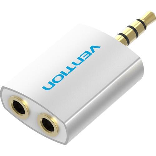 Vention 3.5mm Earphone Audio Splitter Connecter adapter with mic 1 Male to 2 Female For Headphone PC Mobile Phone Mp3 Mp4