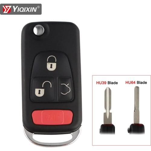 YIQIXIN 4 Button Flip Folding Remote Car Key Fob Cover Case For Benz MB A C E S ML AMG SLK ML350 ML500 ML320 ML55 ML430 Blade