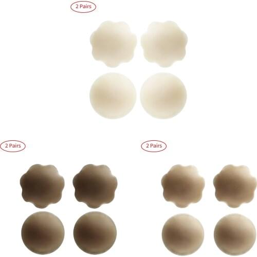 Women Anti-Bump Nipple Covers Invisible Breast Stickers Reusable Silicone Bra Pasties Intimates Strapless Breast Decals Stickers