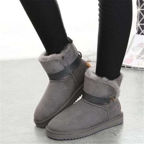 Women Shoes Genuine Sheepskin Woman Snow Boots 2020 Womens Winter Classic Wool Snow Boots Top Quality Shoes