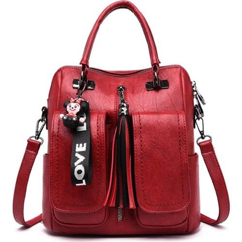 The Latest Student Backpack Female 2021 High-capacity Hot Backpack Female High-quality Pu Leather Backpack Female