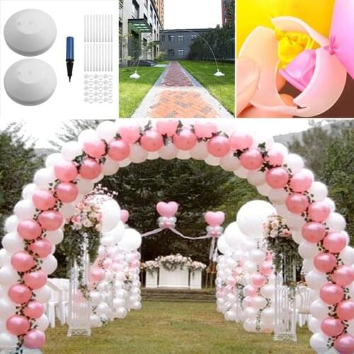 1 Set Balloons Arch Base Display Stand Balloon Chain Holder For Wedding Birthday Party Decor Outdoor