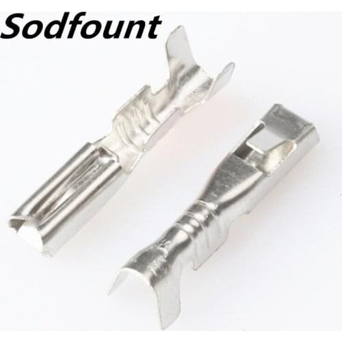 100pcs H62 brass tinned 2.3mm automotive terminal Automotive connector female terminal DJ622-E2.3×0.5A