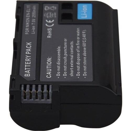 7V 2550mAh EN-EL15 EN-EL15a Battery for Nikon D7000 D7100 D7200, D850 D750 Nikon D7500 Battery D810 D500 D800 D610 D600