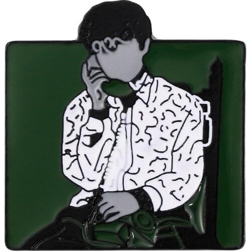 CMBYN Call Me By Your Name Rectangle Brooch Badge Elio Oliver Fans Art Gift Gay Movie Brooches Lapel Pins Collar Jewelry