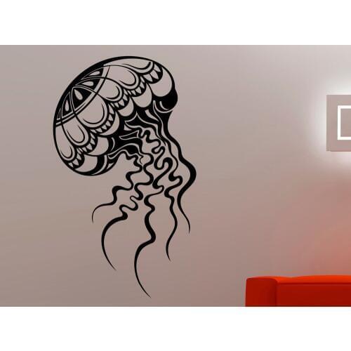 Jellyfish Art Pattern Special Wall Poster Home Rooms Art Decorative Vinyl Wall Stickers Sea Animals Jellyfish adesivo W-730
