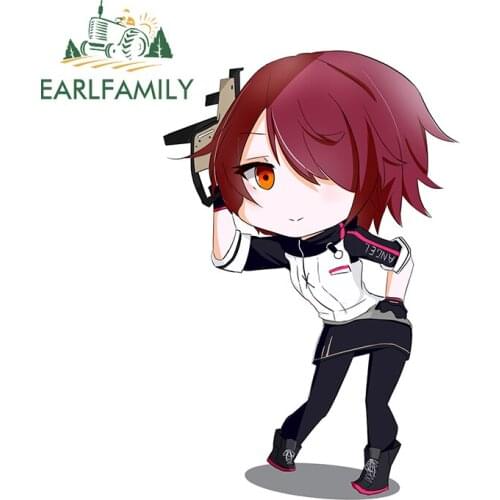 EARLFAMILY 13cm x 8.3cm for Gun Girl Sticker DIY Motorcycle Car Stickers Printing Camper Fashion Occlusion Scratch Vehicle Decal