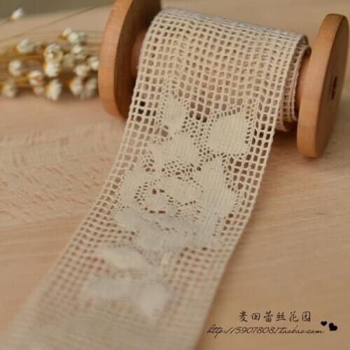 Hot sale DIY lace cotton export fine qualities Rose Lace (5cm) F453