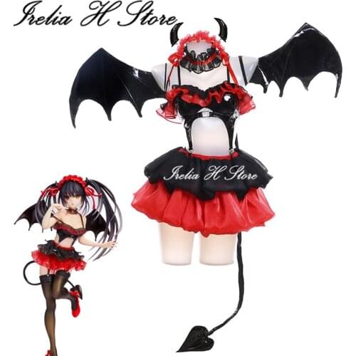 Irelia H Store Nightmare DATE·A·LIVE Little Devil Tokisaki Kurumi Cosplay Costume Sexy Lingeries