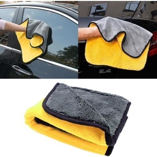 Coral- Velvet Auto Cleaning Cloth High Density Water Absorption Car Vehicle Washing Towel Sports kitchen Cleaning Tool 38*45cm