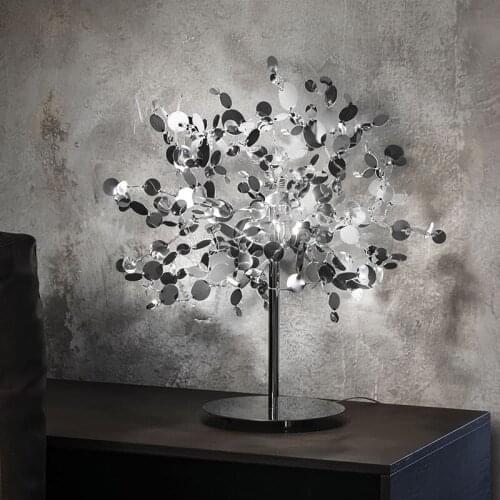 Creative Postmodern LED Table Light Stainless Steel Bedroom Bedside Desk Lighting Fixtures Chrome Study Read Room Art New Lamps