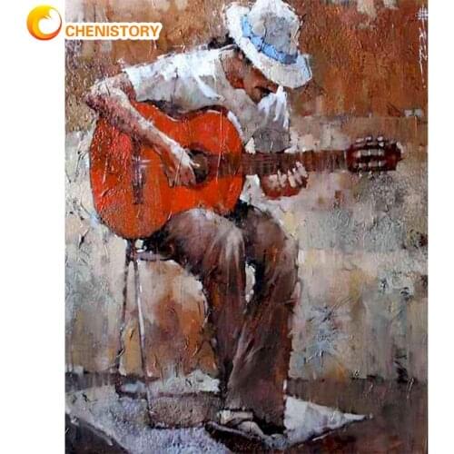 CHENISTORY Oil Painting By Numbers 60x75cm Diy Framed Handmade Unique Gift For Adults Modern Home Living Room Decoration
