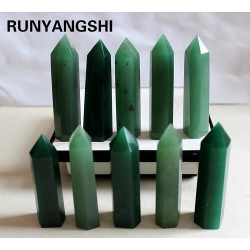 Natural crystal column Dongling jade Six prism crystal craftwork 6-8cm quartz crystal wand point healing Runyangshi ZD42