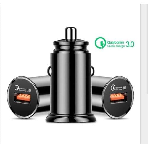 The New MiniCar Car Charger QC3.0 USB Cell Phone Fast Charge Car Charger Cigarette Lighter